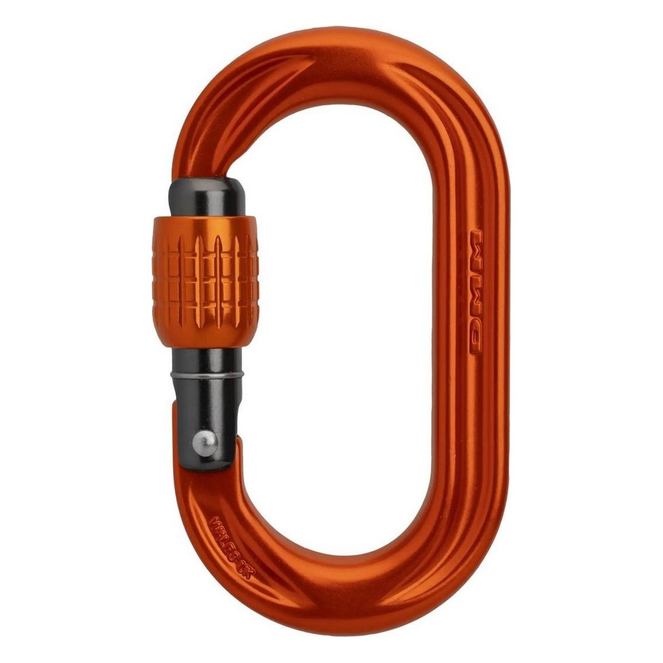 Compact Oval Carabiner PerfectO with Screw Lock - Orange Color - 1