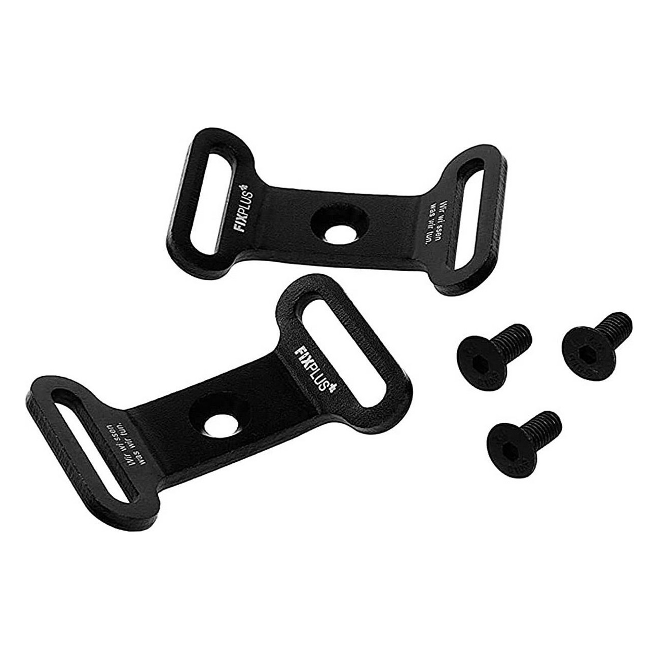 Plaques FIXPLUS en Aluminium pour Sangles de Vélo 35/46/66 cm - Set de 2 - 1