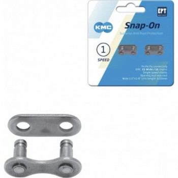 KMC 1v Snap-On Rustproof Silver Chain Link - Pack of 2 Pieces - 1