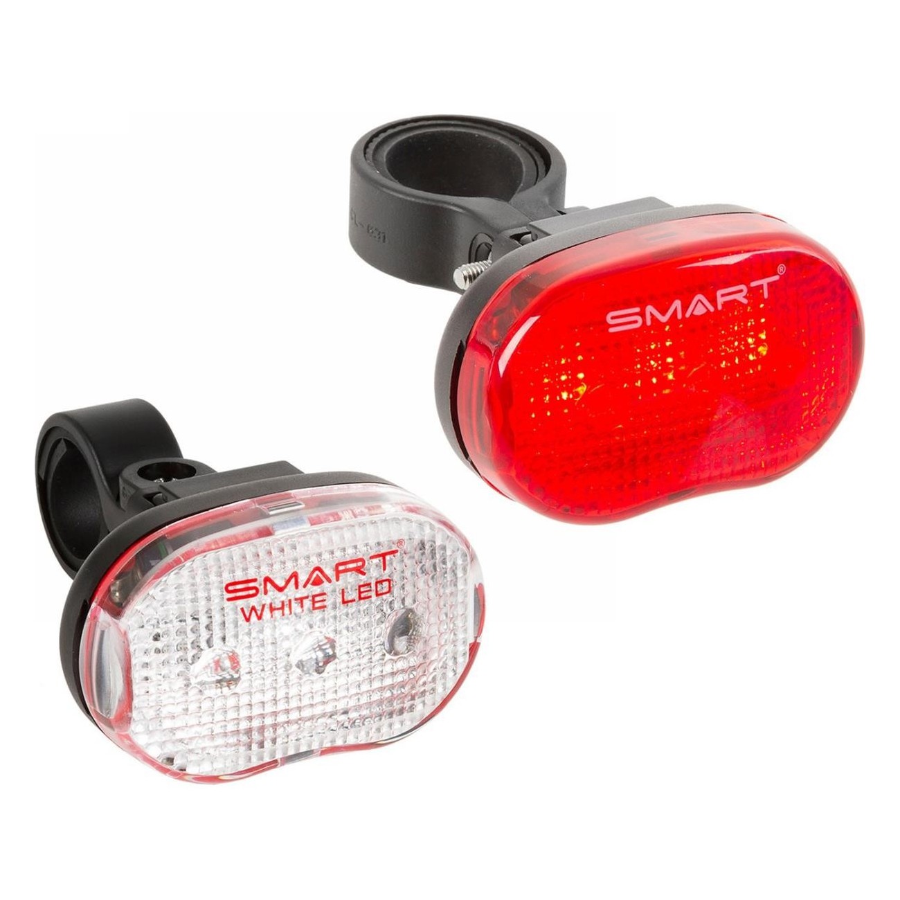 Set de Luces LED Intermitentes para Bicicleta Delantera y Trasera con Pilas AAA - 1