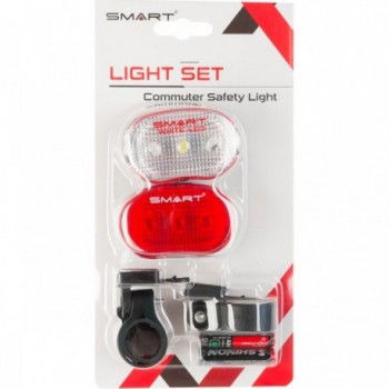 LED Flashing Light Set for Front and Rear Bicycle with AAA Batteries - 4