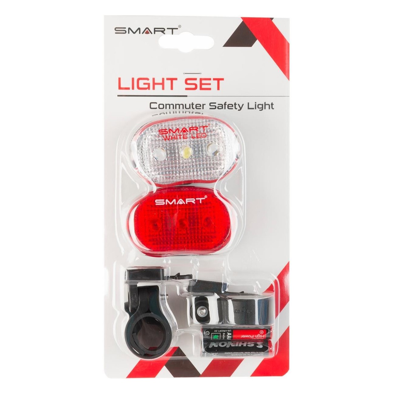 LED Flashing Light Set for Front and Rear Bicycle with AAA Batteries - 4