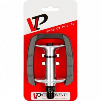 Pedal Antideslizante VP 183 de Aluminio Negro con Reflectores - Calidad Alemana - 2