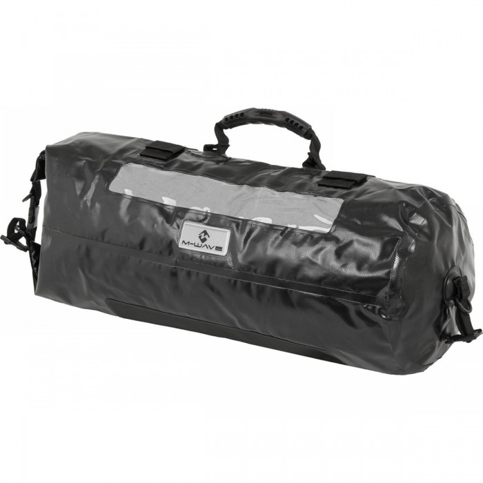 Bolsa Impermeable Hudson Bay 28L Negra con Cierre de Rodillo y Detalles Reflectantes - M•Wave - 1