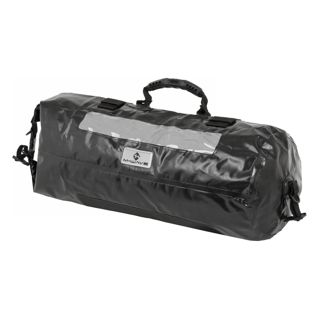 Bolsa Impermeable Hudson Bay 28L Negra con Cierre de Rodillo y Detalles Reflectantes - M•Wave - 1