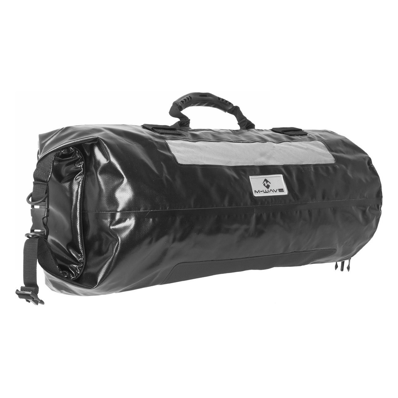 Waterproof Hudson Bay Bag 28L Black with Roll Closure & Reflective Details - M•Wave - 3