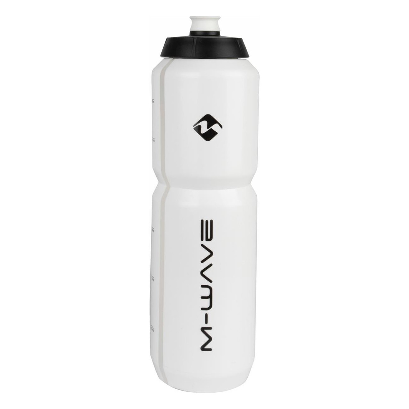 Bouteille M-WAVE PBO 1000 ml en Plastique Blanc/Noir - 1