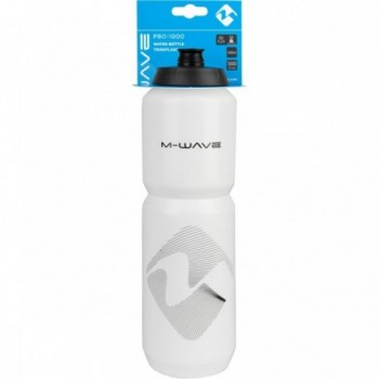 Borraccia M-WAVE PBO 1000 ml in Plastica Bianco/Nero - 4 - Borracce - 0887539036881