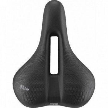 Sella Float Moderate Unisex per Strada e Trekking, Nera 263x200 mm con Imbottitura Slow Fit Foam - 1 - Selle - 8021890579003