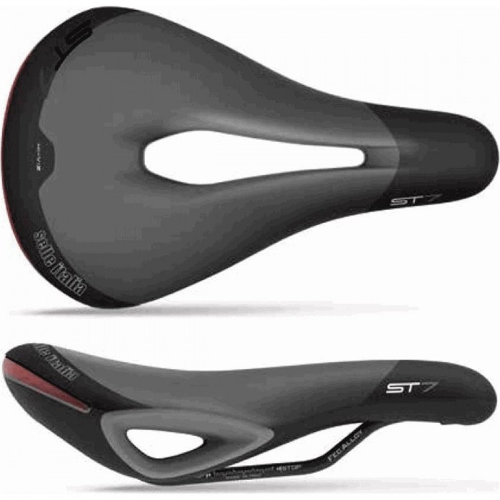 Selle ST7 Vision Gel Superflow 165x250mm avec LED Intégré Noir - Confort et Performance - 1