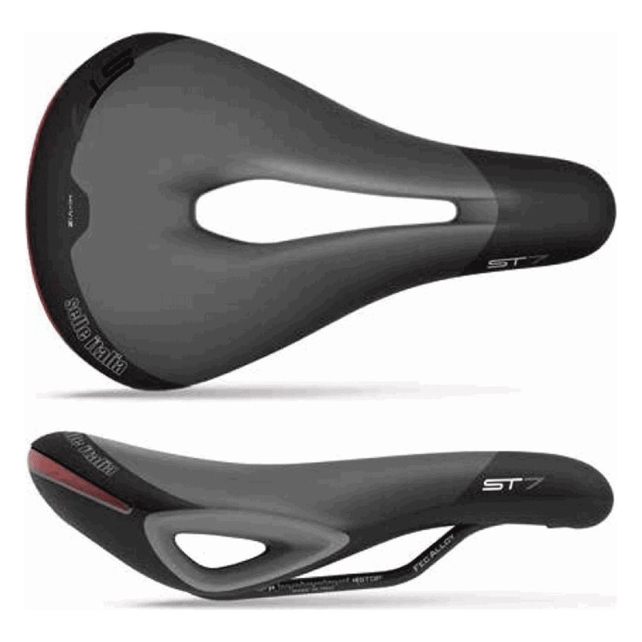 Selle ST7 Vision Gel Superflow 165x250mm avec LED Intégré Noir - Confort et Performance - 1