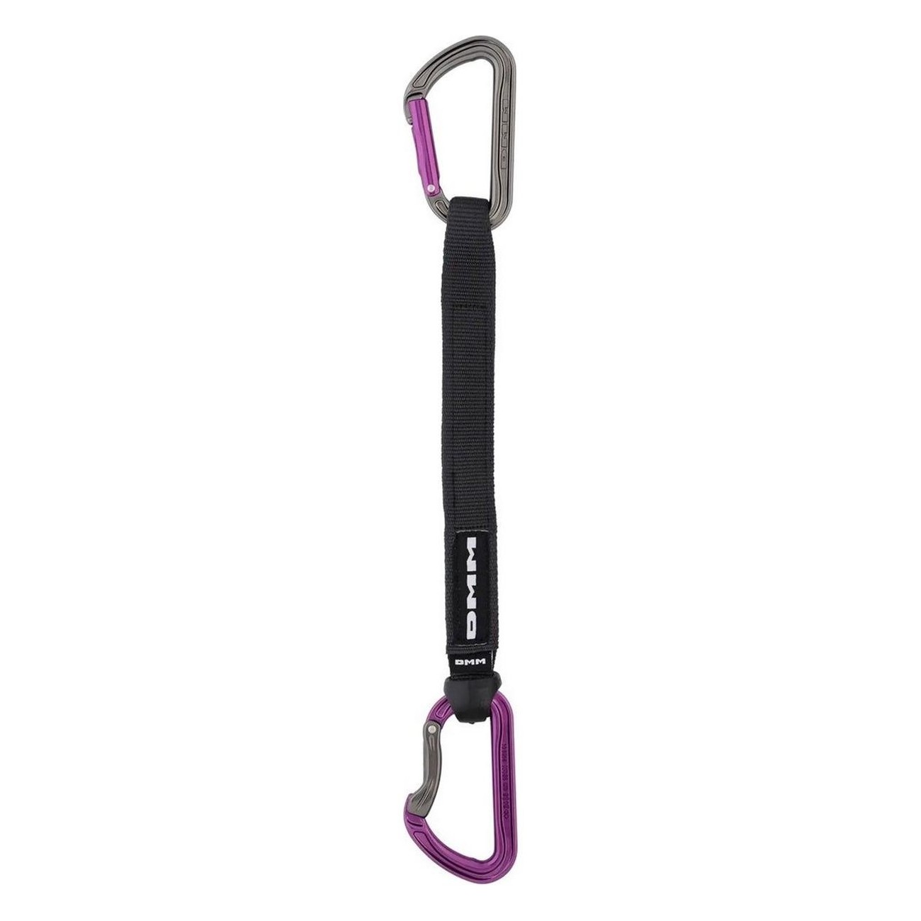 Quickdraw Lila 25cm - Leichter Karabiner für Sportklettern, 113g, mit Solid Gates und Keylock - 1