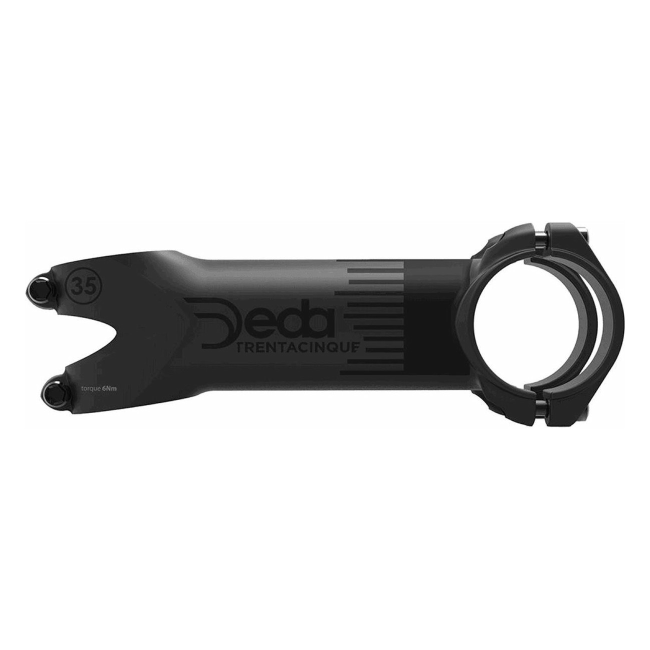 Deda 35mm x 90mm Aluminum Handlebar Stem 82° Polish on Black - 1