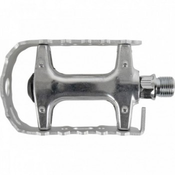 MTB Pedal aus eloxiertem Aluminium in Silber mit verchromter CR-MO Achse - 2