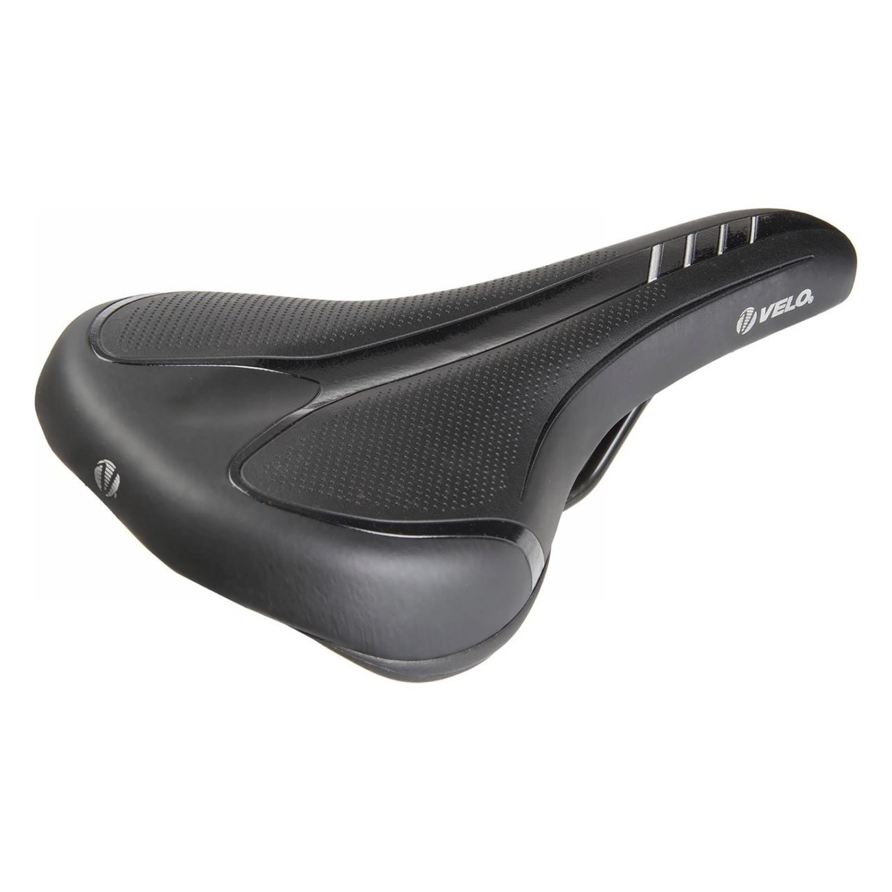 Sella Trekking Velo Fit Traveller M 267x152 mm Nero Lucido con Schiuma Comfort e Superficie Senza Cuciture - 1 - Selle - 0887539