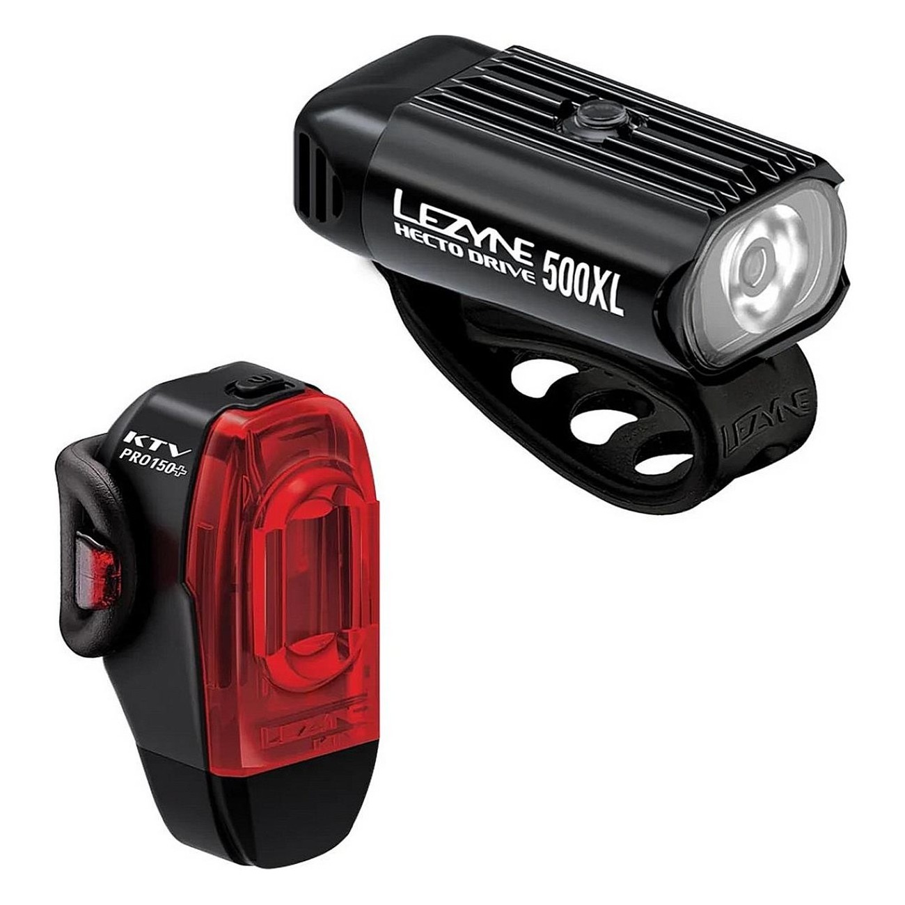 Hecto Drive 500XL / KTV Drive Pro+ Bike Light Set with Silicone Support, Black - 1