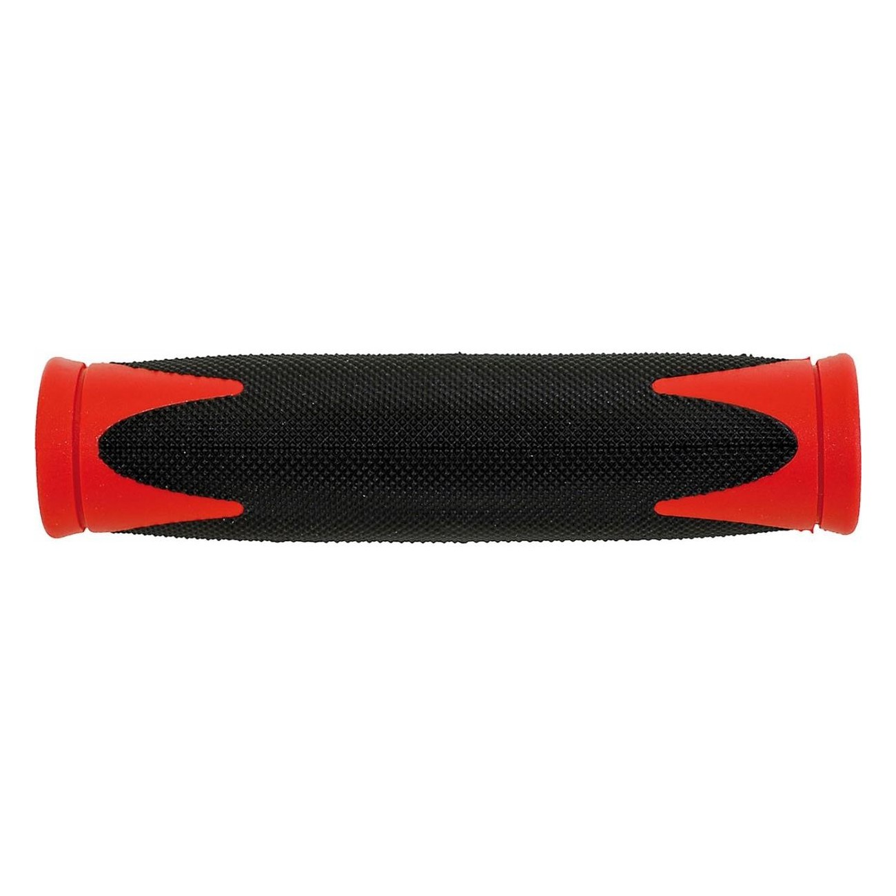 Coppia Manopole VELO 130mm Nero/Rosso con Comfort e Assorbimento Urti, Impugnatura Bicomponente D2 - 1 - Manopole - 401549341008