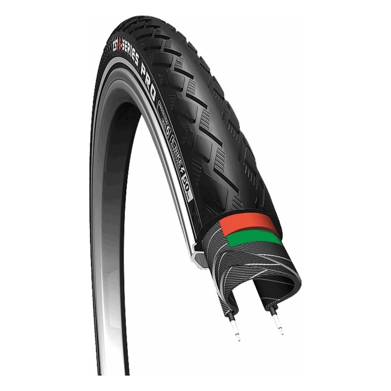 Puncture-Resistant Tire 28' 700x38 E-series Pro C1919 Black/Reflex for E-bike - 1