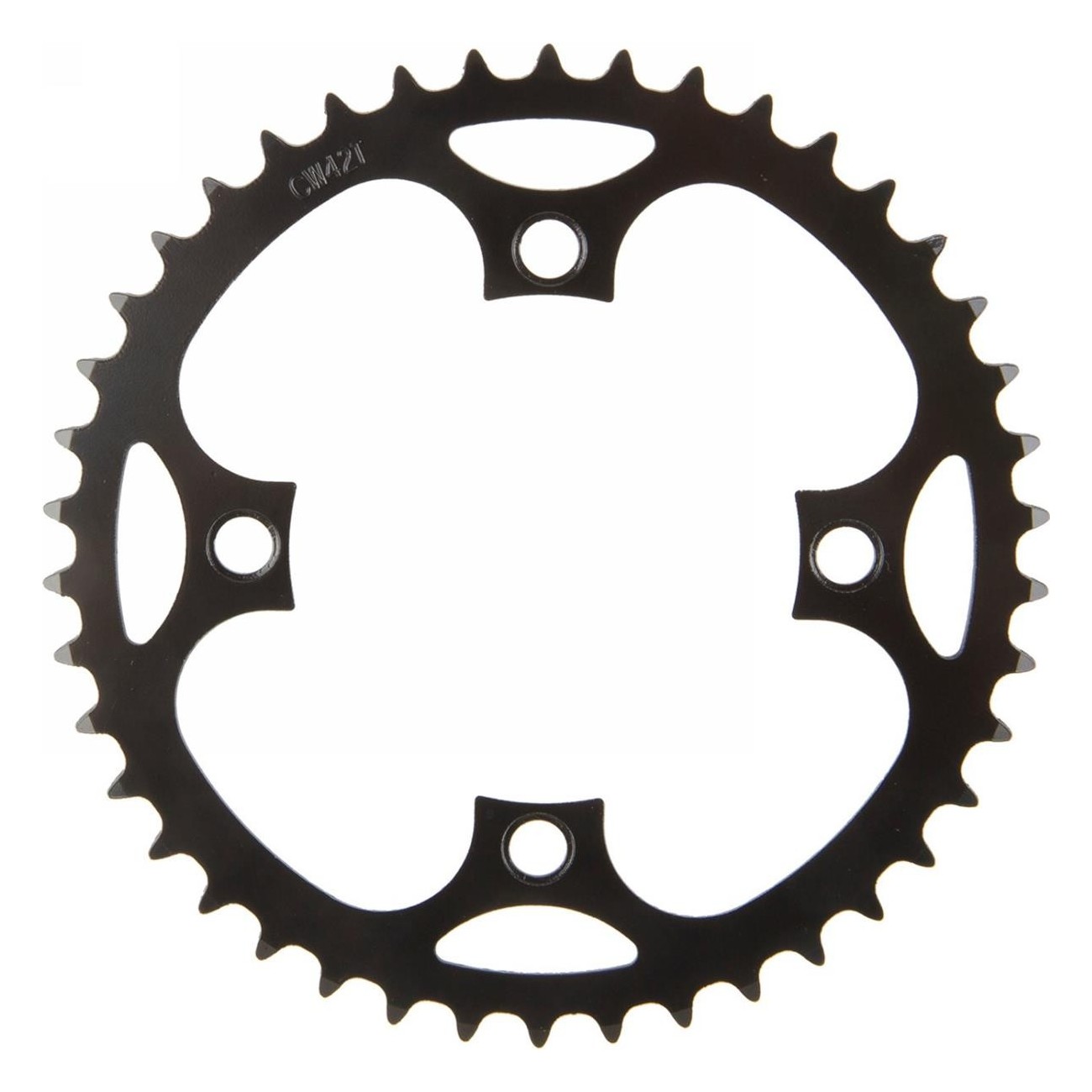 SAMOX 46T Black Steel E-Bike Chainring, BCD 104mm - 1