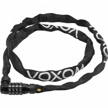 Voxom SCH2 Digit Bicycle Lock with Numeric Combination, 4mm x 1200mm, Black - 1