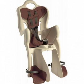 Bellelli B-One Beige Rear Bike Seat, Safe & Certified EN 14344, Up to 22 kg - 1