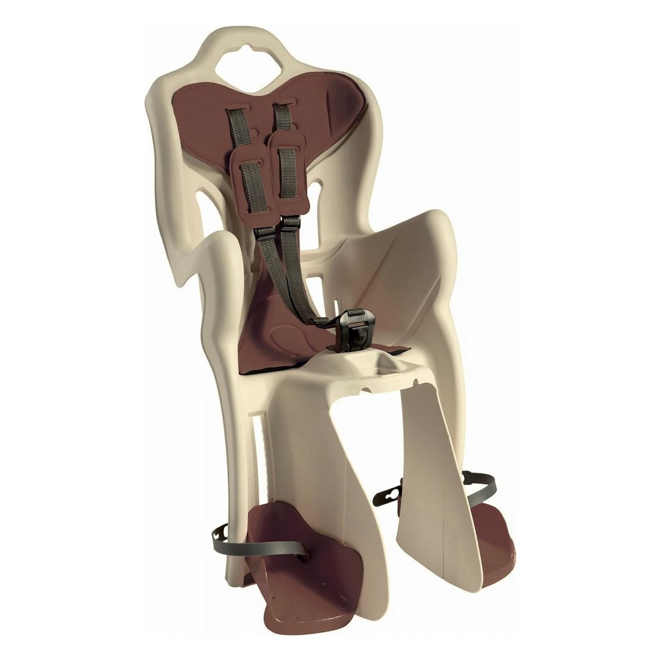 Bellelli B-One Beige Rear Bike Seat, Safe & Certified EN 14344, Up to 22 kg - 1