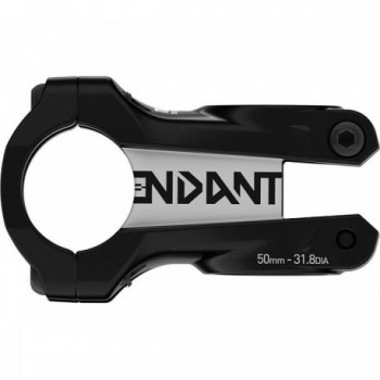 Attacco Manubrio Discendente in Alluminio 7075, 40 mm, Morsetto 31,8 mm, Nero su Nero, per Mountain Bike - 1 - Attacchi manubrio