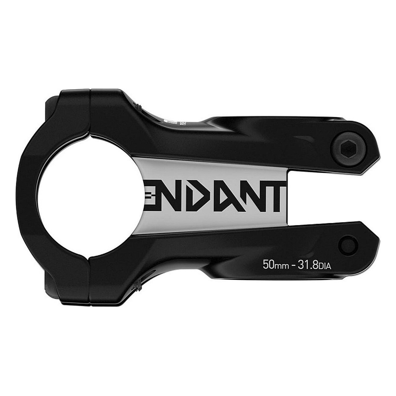 Attacco Manubrio Discendente in Alluminio 7075, 40 mm, Morsetto 31,8 mm, Nero su Nero, per Mountain Bike - 1 - Attacchi manubrio