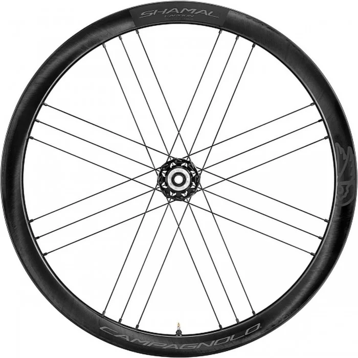 Coppia Ruote Shamal Carbon C21 Tubeless Ready 2-Way Fit Disc Campagnolo N3W con Adattatore 12v e Freno a Disco Center Lock AFS -