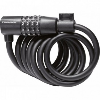 SK108 Spiral Lock with Code, 8mm x 1800mm, Flexible Steel Cable - 1