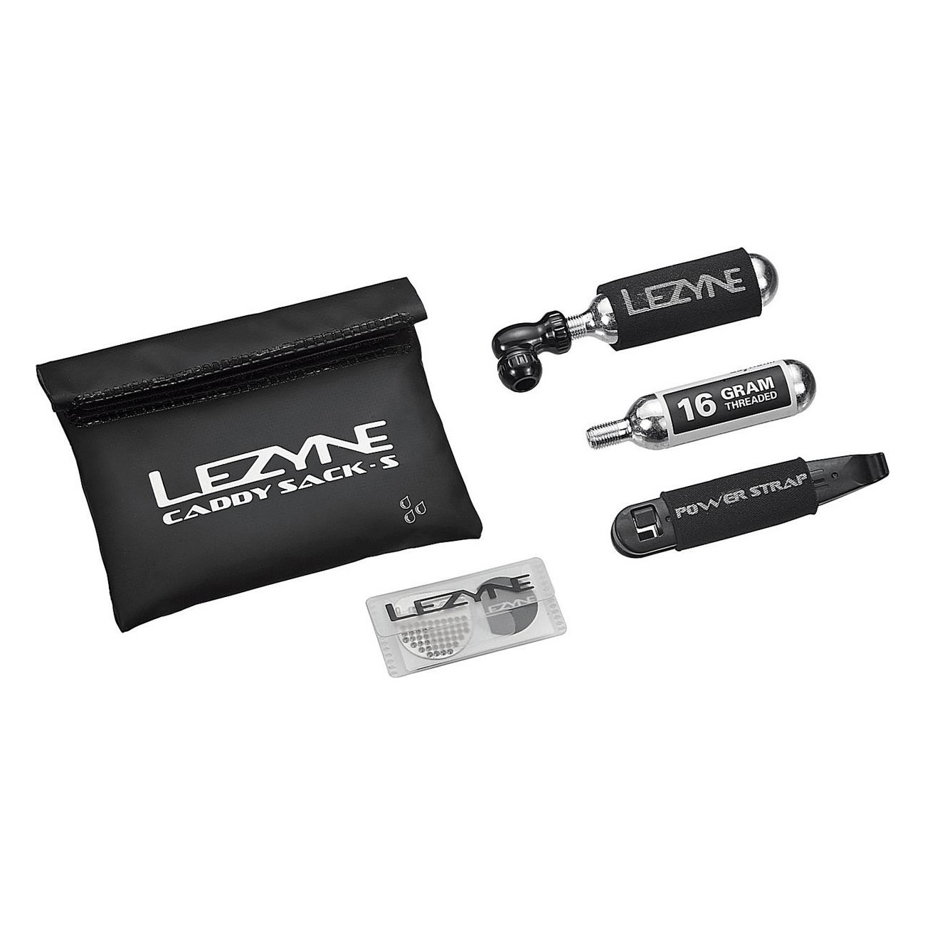 Lezyne Caddy CO2 and Caddy Sack Combo: Complete Bike Maintenance Kit - 1