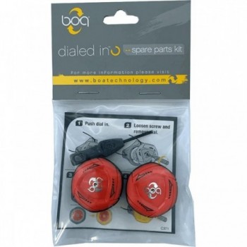 Red BOA IP1 Replacement Wheel Kit for GIRO Shoes with BOA Closure System - 1