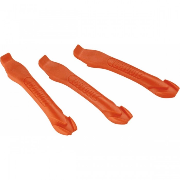 3-teiliges orangefarbenes Reifenheber-Set mit V-Design für mehr Effizienz - 1