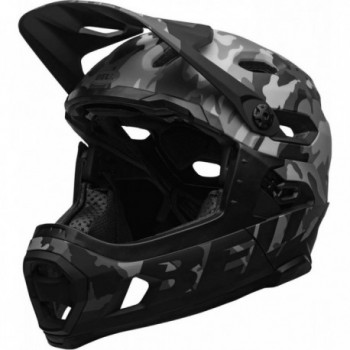 Casco Integrale Super DH Nero/Camo con MIPS, Taglia 58-62 cm, Certificato Downhill - 3 - Caschi - 0768686281747