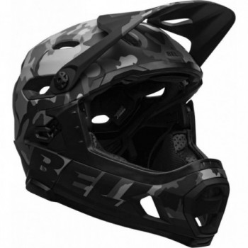 Casco Integrale Super DH Nero/Camo con MIPS, Taglia 58-62 cm, Certificato Downhill - 4 - Caschi - 0768686281747