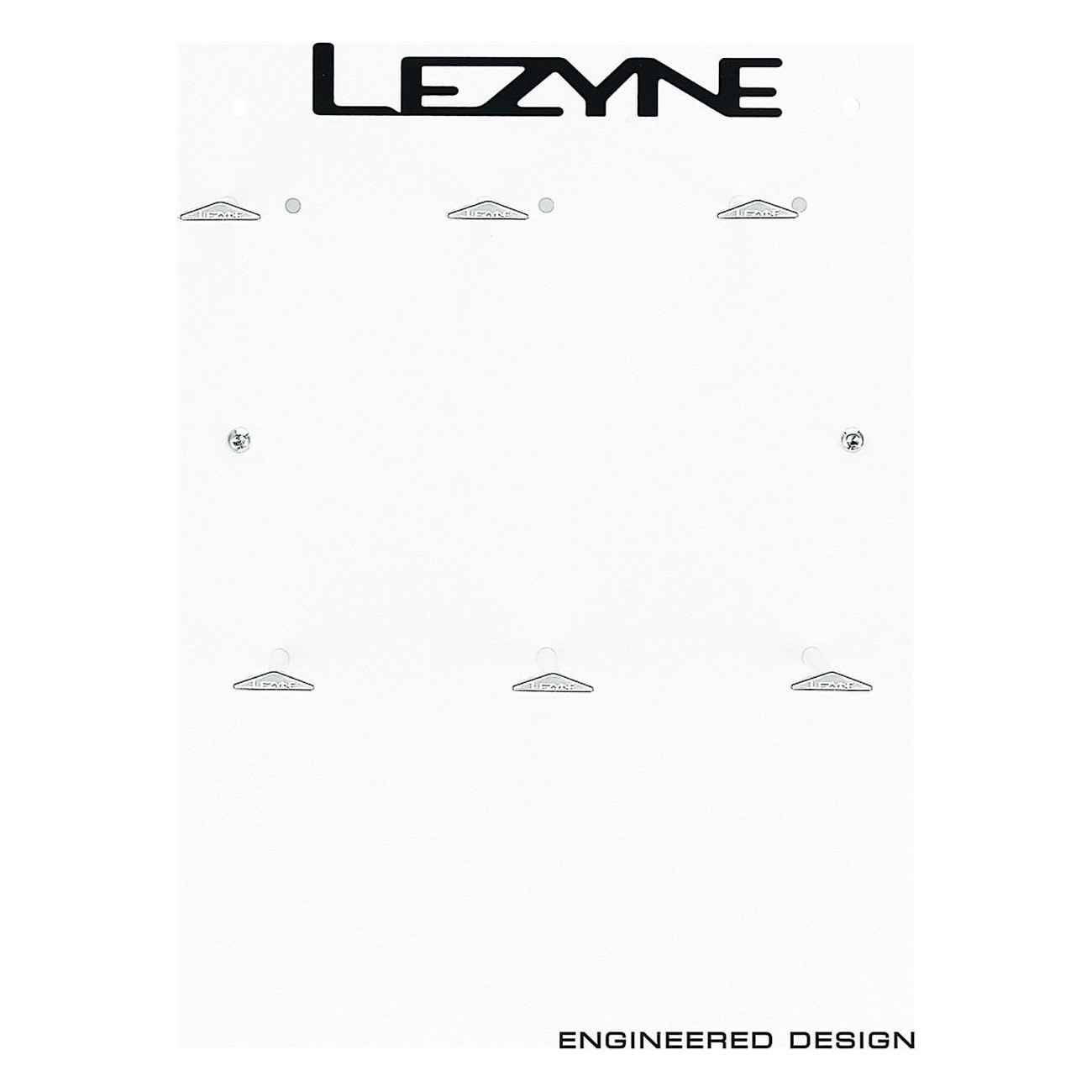 Espositore Universale Lezyne per Tavolo o Parete a Doghe - Include 6 Ganci in Alluminio da 150 mm, Misura 41x53 cm - 2 - Altro -