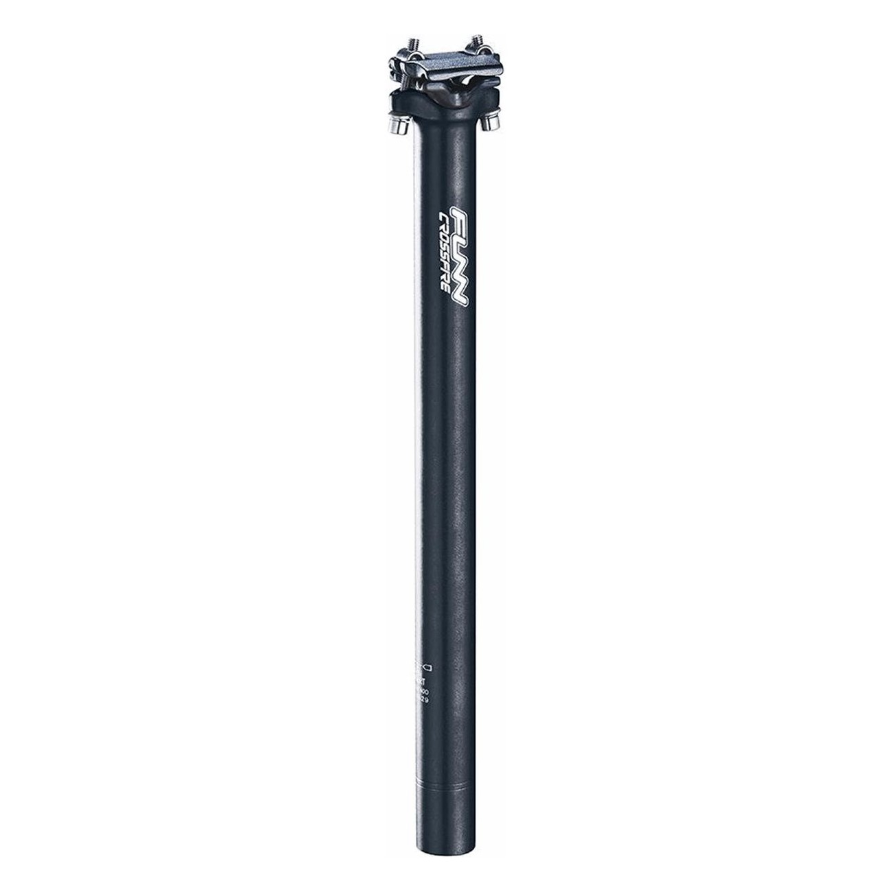 Crossfire Seatpost 27.2x350mm 6061 Alloy Black, 0mm Offset, 265g - 1