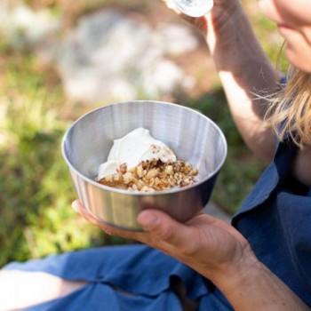 Kleine CampFire Schüssel aus Edelstahl für Suppen und Eintöpfe - 2