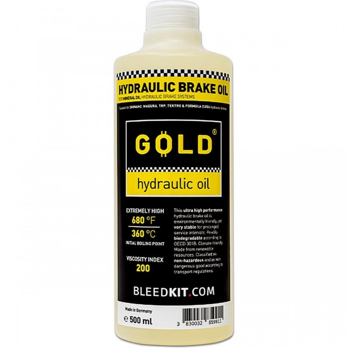 Huile Minérale Gold 500 ml - Haute Qualité pour Freins, Écologique, Viscosité 200 - 1