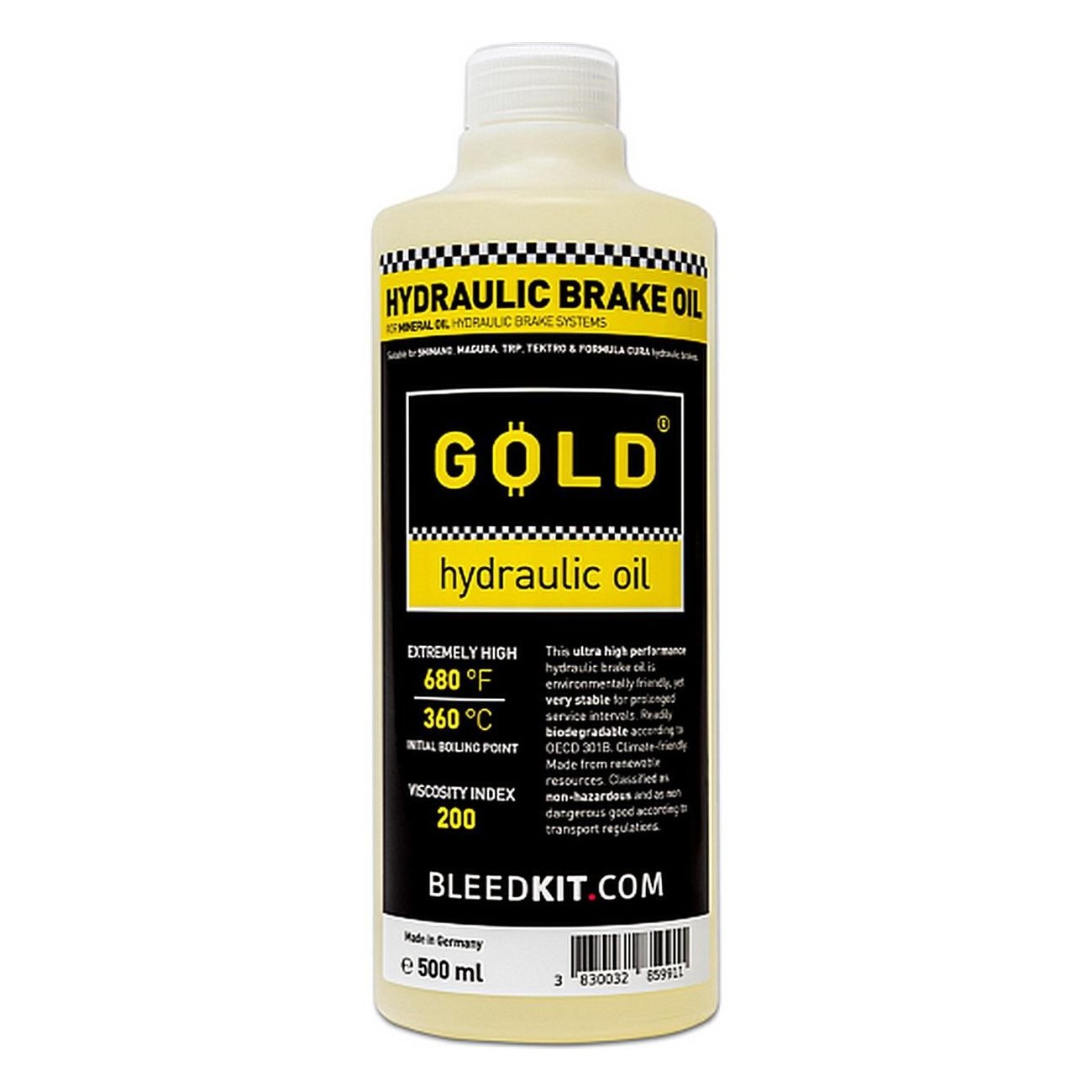 Aceite Mineral Gold 500 ml - Alta Calidad para Frenos, Ecológico, Viscosidad 200 - 1