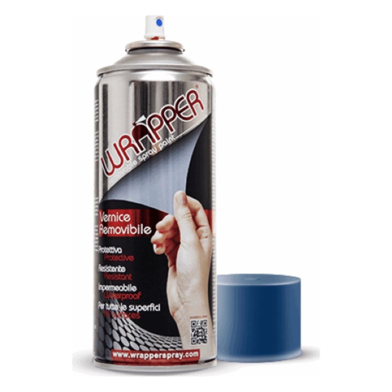 Removable Traffic Blue Spray Paint 400ml - Protective Film & Easy Removal - 1