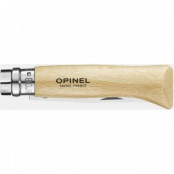 Couteau de Poche Opinel Viroblock N°8 VRI Inox (12 pièces) - Lame Acier Inox et Manche Hêtre - 3