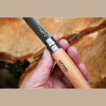 Couteau de Poche Opinel Viroblock N°8 VRI Inox (12 pièces) - Lame Acier Inox et Manche Hêtre - 5