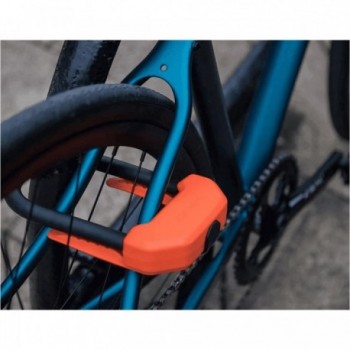 Cadenas en acier 14mm Sécurité Diamond avec système CLIP & RIDE, Orange - 4