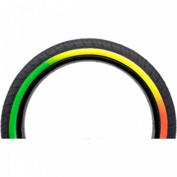 BMX Tire Sting 20' x 2.35' Rasta Side 65 PSI - Eye-Catching Design and Performance - 1