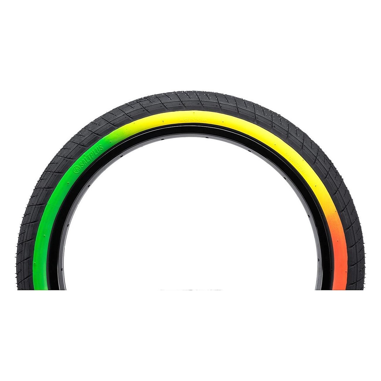 BMX Tire Sting 20' x 2.35' Rasta Side 65 PSI - Eye-Catching Design and Performance - 1