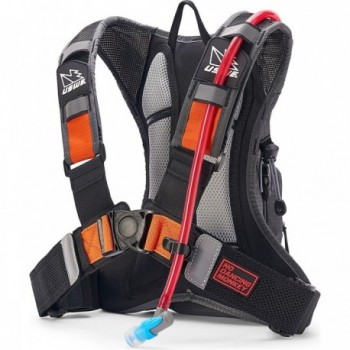 Airborne 3L Gray-Orange Backpack with 2L Elite Hydration Bladder for Cyclists - 2