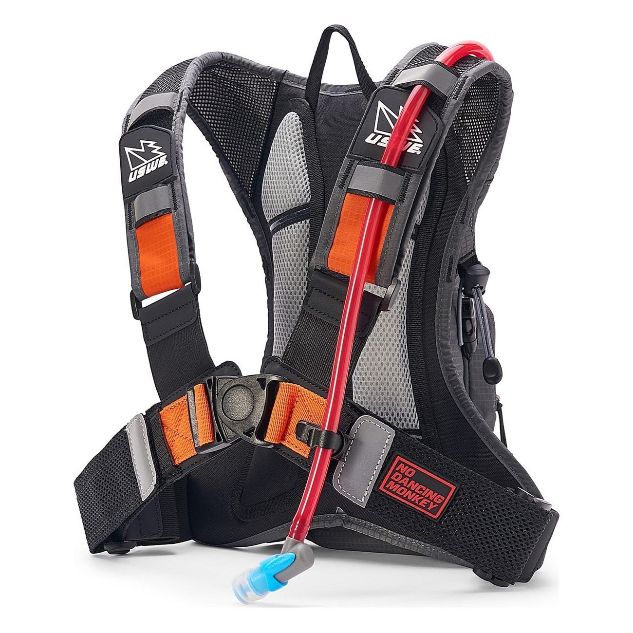 Airborne 3L Gray-Orange Backpack with 2L Elite Hydration Bladder for Cyclists - 2