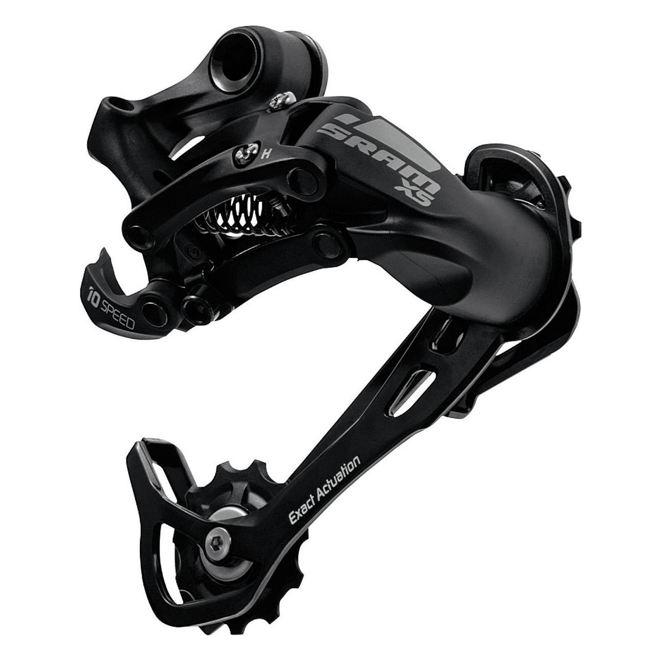 X-5 Rear Derailleur 9/10 Speed, Long Cage in Black Aluminum, Exact Actuation - 1