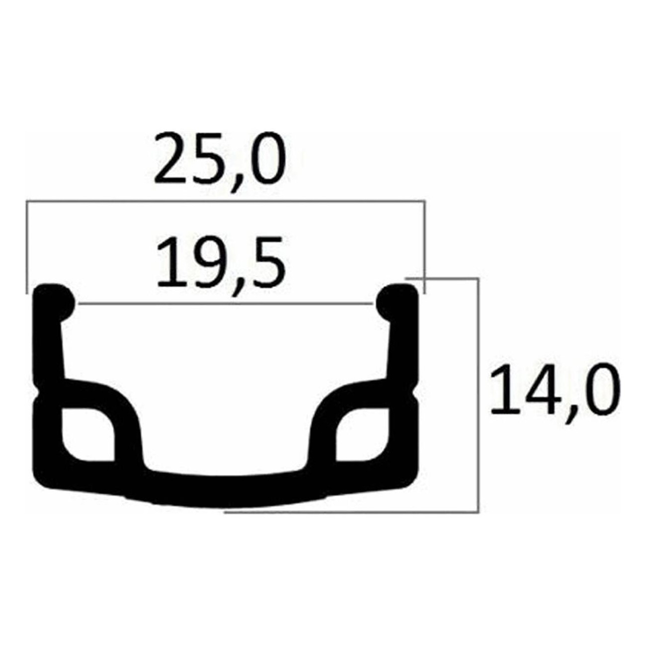 Jante VTT 27,5' en Aluminium Argent avec 36 Trou - MVTEK - 1